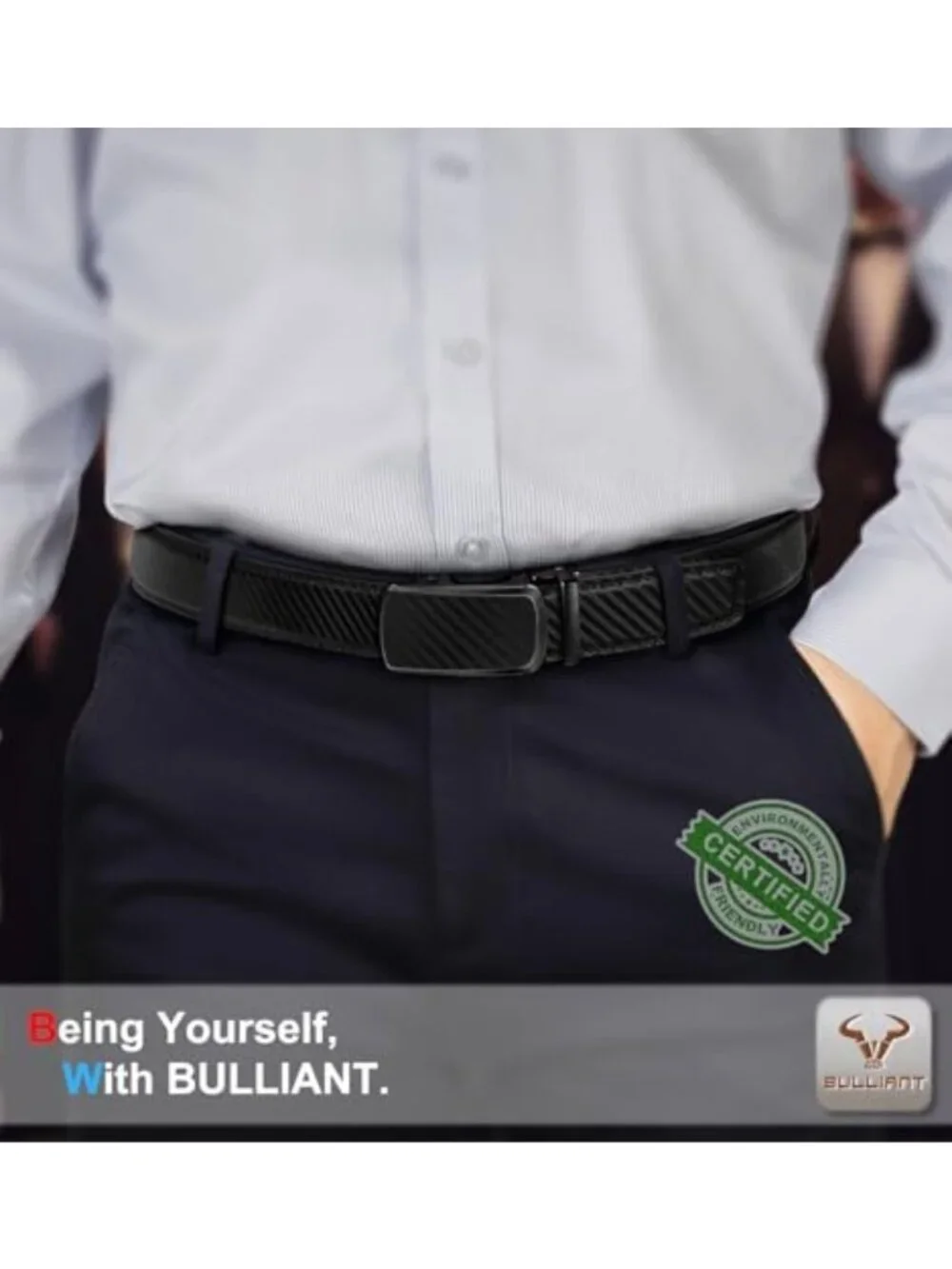 Stylish Men's Trimmable Leather Ratchet Belt Set - 2 Pack, Gift Boxed